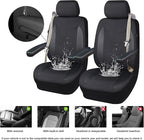Flying Banner AquaShield Front car seat Covers Set Waterproof Water Resistant arm Rest Compatible Shoulder Seatbelt Compatibl