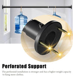 Closet Rod Heavy Duty Closet Poles for Hanging Clothes, Drilling Clothes Rail Extendable, Wall Mount Permanent Curtain Rods H