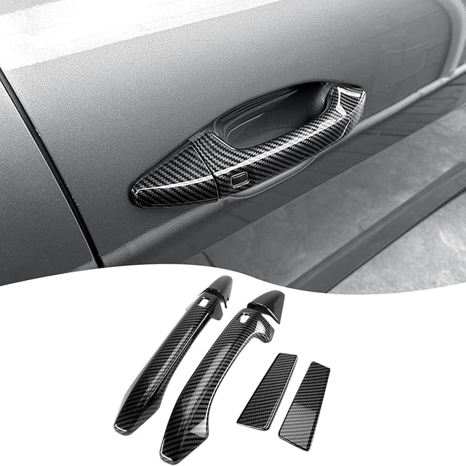 Car Exterior Door Handle Cover,for kia k4 2024 2025 2026,Car Exterior Door Handle Bowl Cover Protector，Car Sport Accessories - Carbon Fiber