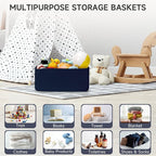 3-Pcs Shelf Baskets for Organizing, Closet Organizer Bins, Small Woven Baskets, Rope Toy Basket, Storage Basket for Shelves, 