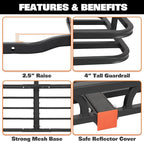 WEIZE 53" x 19" Hitch Mount Cargo Carrier Basket 500LB Capacity with Hitch Stabilizer, Waterproof Bag, Net & Straps, Fits 2" Receiver for Car SUV, Steel Construction