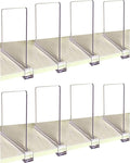 CY craft Shelf Dividers for Closets, 8PCS Clear Acrylic Shelf Divider for Wood Shelves and Clothes Organizer/Purses Separator