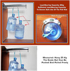 Adjustable Heavy Duty Pull Out Clothes Rail, Extendable Hanger Rod 300-600mm, Closet Organizer for Trousers & Ties, Supports 