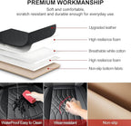 1-Pack Leather Front Car Seat Covers - Bottom Car Seat Covers Fully Wrapped, Non-Slip and Waterproof, Fits Most Vehicles Blac