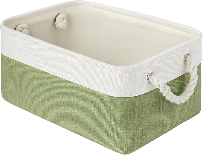 Storage Baskets for Shelves 13.8x9.8x6.7 Inch, Foldable Fabric Storage Bins with Handles, Small Storage Baskets for Organizin