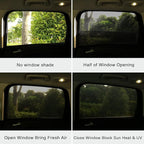 2Pack Car Window Shades Mesh Screen 27"x43", Universal Fit Most of Cars, Large SUV, Pickup, Sunshade for Car Camping UV Protection Breathable Mesh Baby Side Window Covers