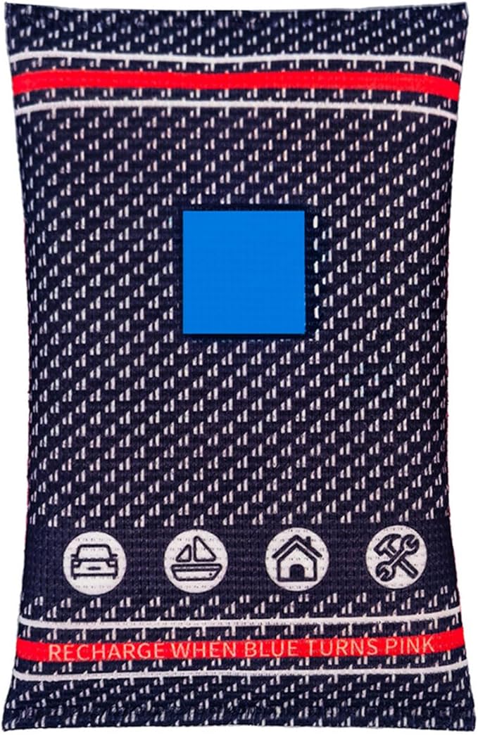 Color Changing Car Dehumidifier Bag - Reusable Humidity Absorber for Vehicle, Truck, Rv, Home, Closet, Wardrobe, Leakproof