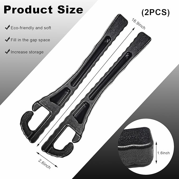 2PCS Car Seat Gap Filler Organizer, PU Leather Crevice Blocker Gap Plug Between Seat and Console, Universal Car SUV Truck Gap Organizer Stop Phone Wallet Keys from Dropping