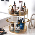 shuang qing Rotating Makeup Organizer for Vanity, High-Capacity Skincare Clear Make Up Storage Perfume Organizers Cosmetic Dr