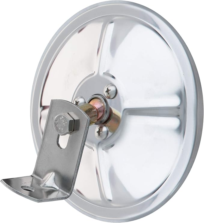 RETRAC 610148 5-Inch Stainless Steel Center-Mount Convex Mirror Head with J-Bracket, Universal Driver or Passenger Side (Pack of 3)