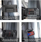 2PCS Puerto Rico Flag Car Seatbelt Adjuster car Universal Car Seat Belt Pads Cover for More Comfortable Driving, Seat Belt Shoulder Strap