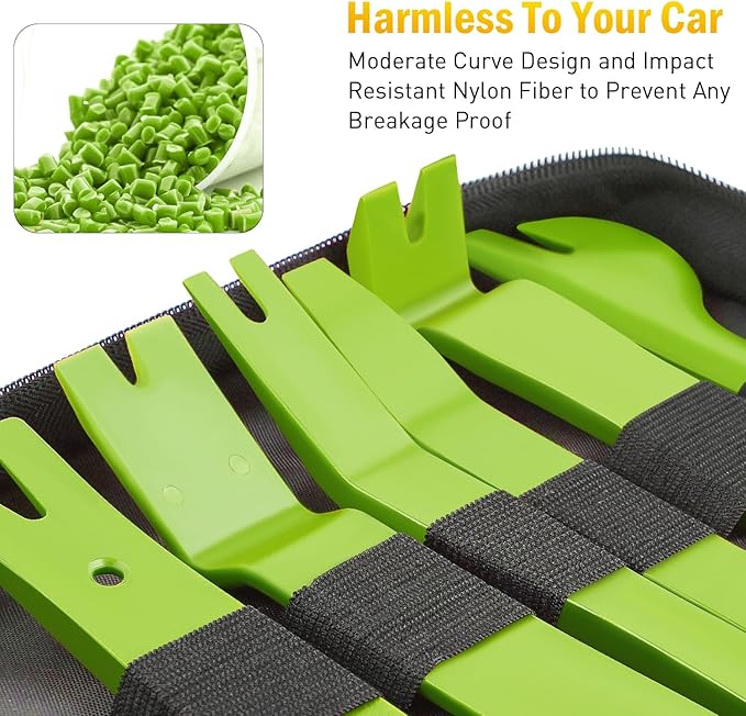 GOOACC 19Pcs Trim Removal Tool Set Panel Fastener Clips Removal Automotive Plastic Upholstery Pliers Removal Install Removal 