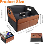Noaman Car Organizer - 2025 Upgraded Leather Car Storage Organizer for Front Back Seat or Floor with 3 Metal Handles 6