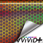 VViViD+ Bio HEX+ Air-Tint Headlight Vinyl Roll (15.9" x 60", Smoke Large Pattern)