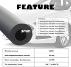 6PCS 5Ft Vacuum Hose Automotive,Silicone Vacuum Hose with ID 1/8" 5/32" 3/16" 1/4" 5/16" 3/8",130PSI Max Pressure Vacuum Line