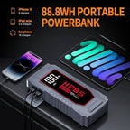 Car Jump Starter - 5000A Peak Jump Starter Battery Pack with DC for Up to All Gas and 10.0 L Diesel Engines 12V Portable