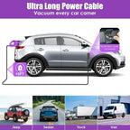 Viewsun 17PCS Car Cleaning Kit, Purple Car Interior Detailing Kit with High Power Handheld Vacuum, Detailing Brush Set, Winds