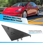 Jaronx Compatible with Tesla Mirror Triangle Cover Model 3 2017-2024, 1130655-00-D Model 3 Driver Side Mirror Triangle Trim, A-Pillar Applique Mirror Triangle Panel Trim For Tesla Model 3 Accessories