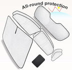 KMF 8pcs Thicken Car Window Shades for Hyundai Sonata Sedan 2015-2019 Accessories, Custom Windshield Sunshade Privacy Car Window Covers for Side Rear, Sun Visor UV Block and Blackout for Camping