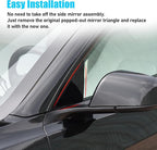 Jaronx Compatible with Tesla Mirror Triangle Cover Model 3 2017-2024, 1130655-00-D Model 3 Driver Side Mirror Triangle Trim, A-Pillar Applique Mirror Triangle Panel Trim For Tesla Model 3 Accessories