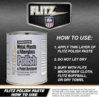 Flitz Metal Polish Paste - 1lb Can of USA-Made Polish for Solid Chrome, Stainless Steel, Aluminum- Non-Abrasive for Light Oxidation - Requires Manual Buffing - Not for Plated/Coated Surfaces (1 Pack)