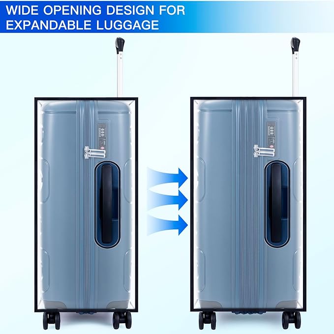 3 Pieces Thicken Clear Luggage Cover Protector with Tag Pocket, 20" 24" 28" PVC Luggage Covers for Suitcase Waterproof Dustpr