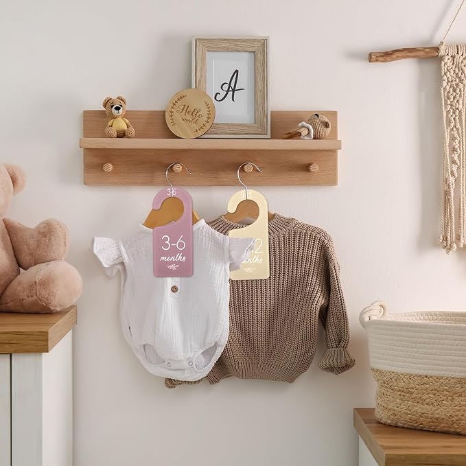 Whaline Acrylic Baby Closet Dividers Boho Hanging Acrylic Infant Clothes Hanger separators Baby Closet Organizers Thicken Bab