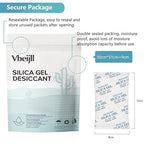 50 Gram (40 Pack) Color-Indicating Silica Gel Packets, Premium Food Grade Desiccant - Rechargeable Moisture Absorbers for