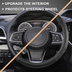 GIANT PANDA Customized Auto Steering Wheel Cover for Subaru Forester, Car Steering Wheel Cover for Subaru Outback and Crosstr
