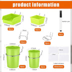 Sieral 64 Pieces Pegboard Bins Pegboard Cups with Hooks and Loops Peg Hooks Assortment Organizer Accessory for Organizing Acc