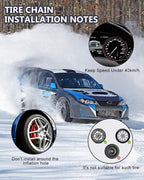 SCITOO QG2243CAM Snow Chains for Car Pickup Trucks SUV,Universal Emergency Tire Traction Chain,Anti-Skid Thickening Tire Chai