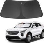 Front Windshield Sun Shade Foldable Car Front Window Sun Shade Windshield Shade Custom Fit for 2019-2024 2025 Cadillac XT4 Block UV Rays Accessories Heat Keep Cooler