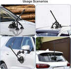 Triple Suction Cup Car Mount Kit for Insta360 with Extension Pole/Selfie Stick, Strong Vacuum Suction Cup Windshield Dashboard Camera Mount for Insta360 x5, GoPro, DJI OSMO with Action Camera Adapter