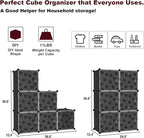 C&AHOME Cube Storage Organizer with Doors, 6-Cube Shelves, DIY Plastic Modular Bookshelf, Closet Clothes Storage Shelving Ide