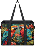 Reusable Grocery Bags Heavy Duty Shopping Bags Foldable Large Tote Bags with Long Handles & Hard Bottom