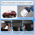 Sun Shade Sunshade for Nissan Murano 2015-2024 Windshield Cover, 4-Layers Sun Shield 250T Silver Coating Sun Visor Foldable Window Shade Blocks UV Rays Car Accessories