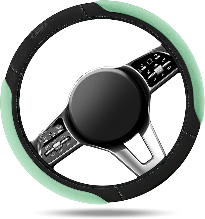 Skechers Memory Foam Steering Wheel Cover, Car Steering Wheel Cover,14.5-15inch Anti-Slip Safety Comfortable Desgin, Universa