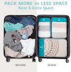 See Through Expandable Compression Packing Cubes, Mesh Travel Packing Cubes for Suitcases, Lightweight Organizers Bag Set for