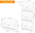 YBING Wall File Organizer White 6 Pack Mesh Hanging File Holder Organizer Metal Wire Mail Organizer Wall Mounted Office Paper