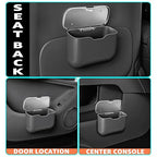 HOLDCY Car Trash Can, Waterproof Multi‑Functional Auto Trash Bin for Door/Console/Seat Back, Universal Vehicle Garbage Can for Car/Truck/SUV Drivers (Black)
