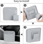 Accmor Car Trash Can, 2 Pack Mini Vehicle Dustbin with Lid, Leakproof Auto Garbage Accessories Organizer Bin with 60 Pcs Trash Bags for Car for Truck, Home, Office