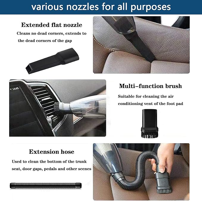 Roadside Car Emergency Kit- Car Safety Kit,Car Kits Emergency,High Power Car Vacuum,Jumper Cable Kits,Reflective Warning Tria