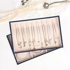 LANDICI Stackable Jewelry Organizer Trays 4 Set,PU Leather Jewelry Organizer Drawer,Jewelry Storage Display Tray for Earring 
