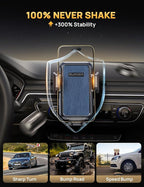 CD Slot Phone Mount, Upgraded Car Phone Holder [Thick Cases Friendly], 360° Adjustable Universal Phone Mount for Car CD Slot Mount for iPhone & Android Cell Phones (Blue)