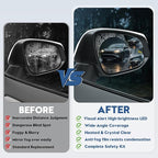 Blind Spot Mirrors for 2013-2025 RAV4, 2014-2024 4runner, 2016-2025 Tacoma, Passenger Side Mirror Replacement with Blind Spot Warning Light, Power Heated Mirrors for Anti-Fog, Durable Backing Plate
