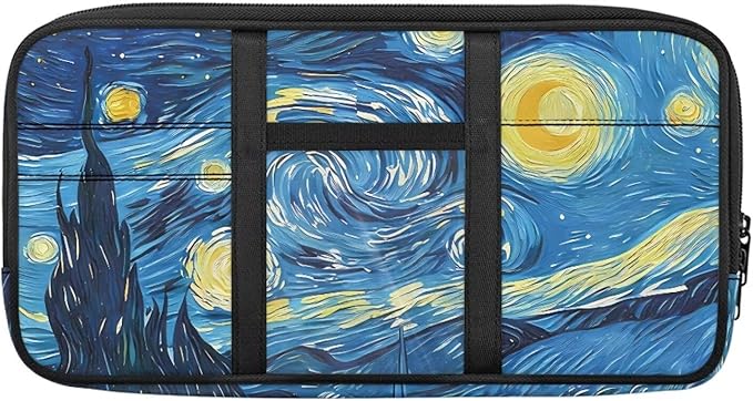 Starry Sky Car Sun Visor Storage Bag Multi-Function Organizer for Card Pen Invoice Pouch Case Bag Universal for Car Sun Visor Accessory 11.81 x 5.9 Inch