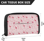 Car Tissue Holder Car Visor Organizer Tissue Box Holder for Car Sun Visor Organizer with Car Vehicle Accessories Essentials Interior for Women Men Pink Cute Flamingo Polka Dot