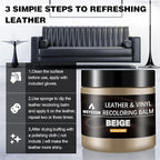 Leather Recoloring Balm - Beige Leather Repair Kit for Furniture, Leather Dye & Paint to Recolor, Restore & Repair Faded, Cra