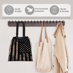 Car Trash Bag Large Hanging Can for Back of Seat, Cute Waterproof Car Garbage Bag for Vehicle, Travelling, Outdoor Cool American Flag