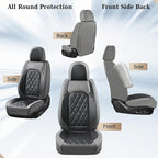 Coverado Car Seat Covers Front Seats, Waterproof Seat Covers, Faux Leather Car Seat Covers 2 Pack, Universal Car Seat Protect